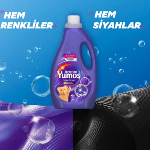 Detergent Lichid 2.5L Rufe Colorate 50Spălări Yumos